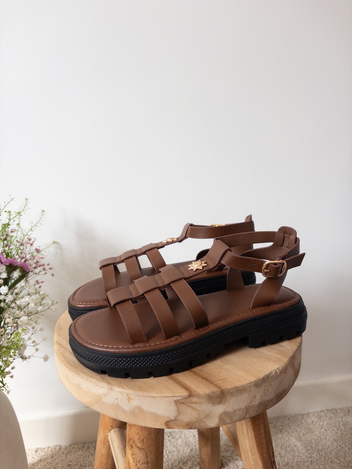 Sandales soleil marrons