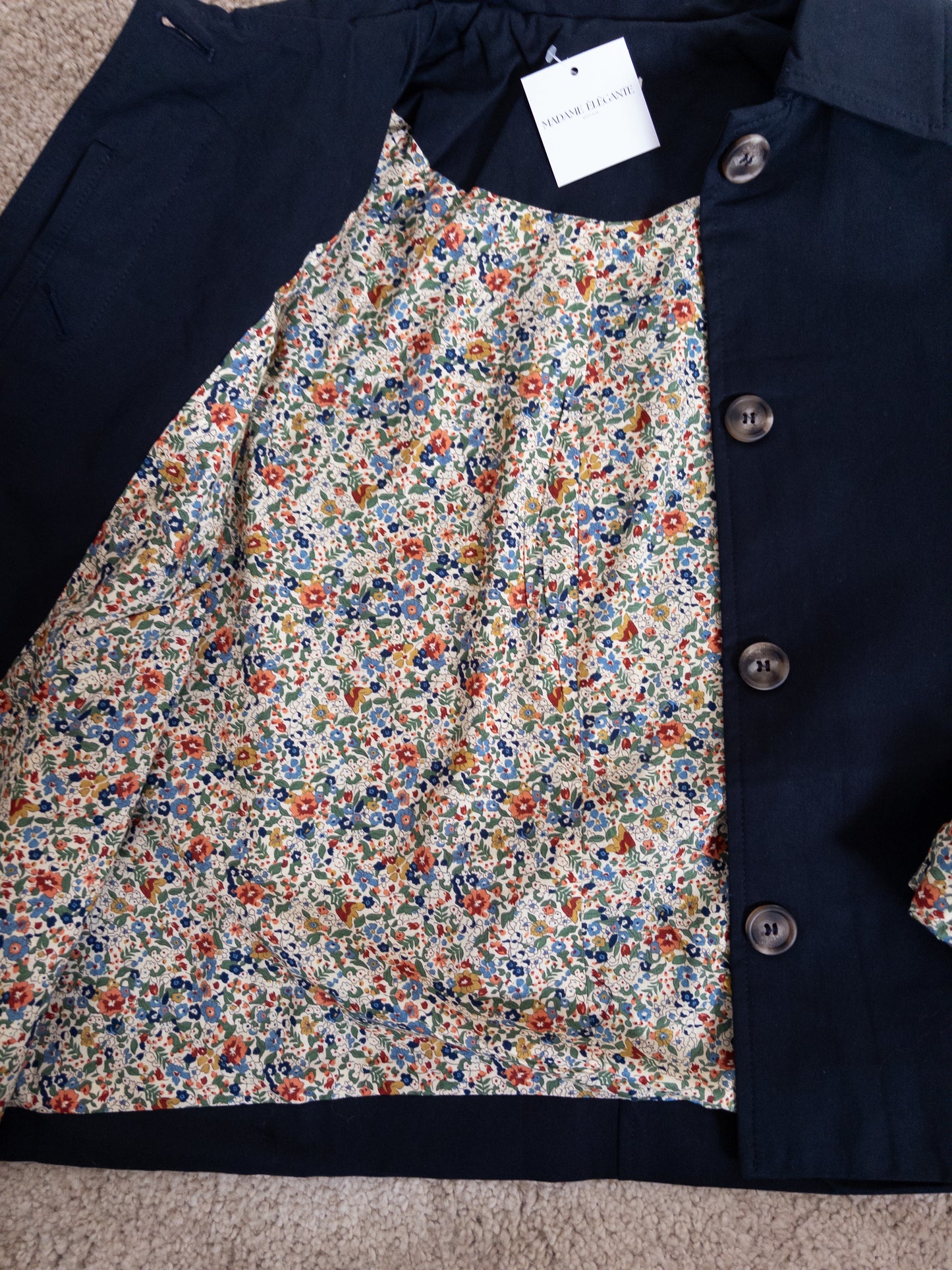 Margaux navyblue trench coat