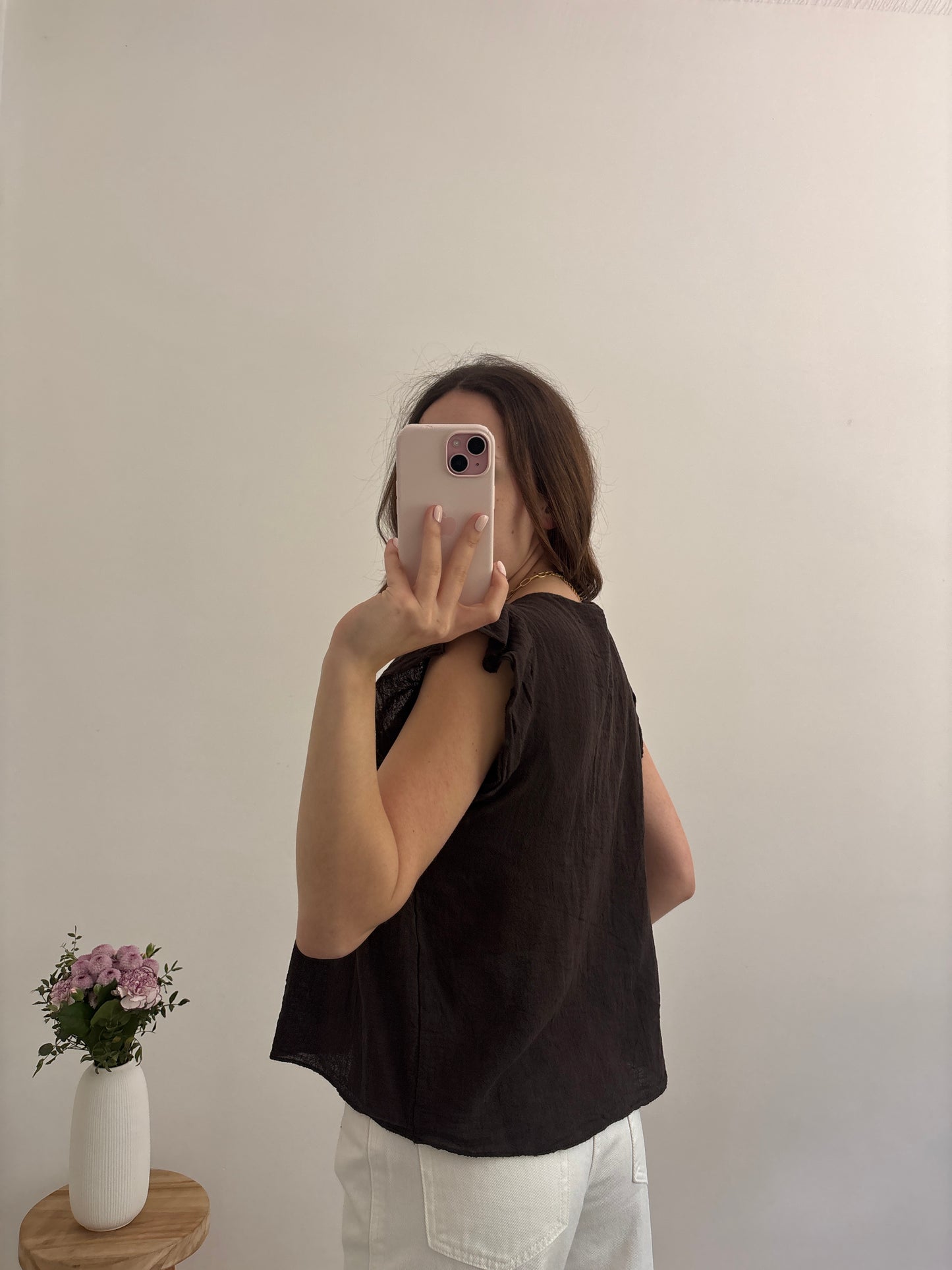 Romy top bruin