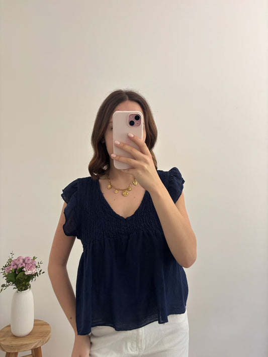 Top Romy bleu marine