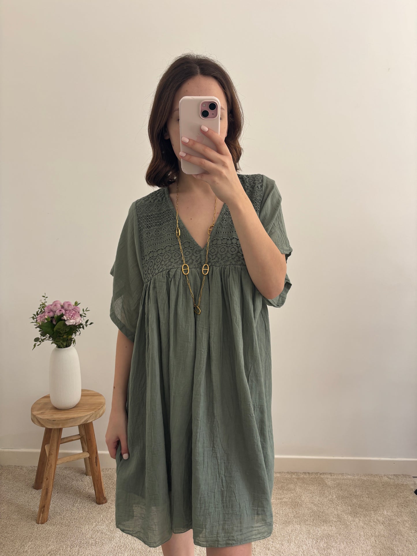 Khaki Feline dress
