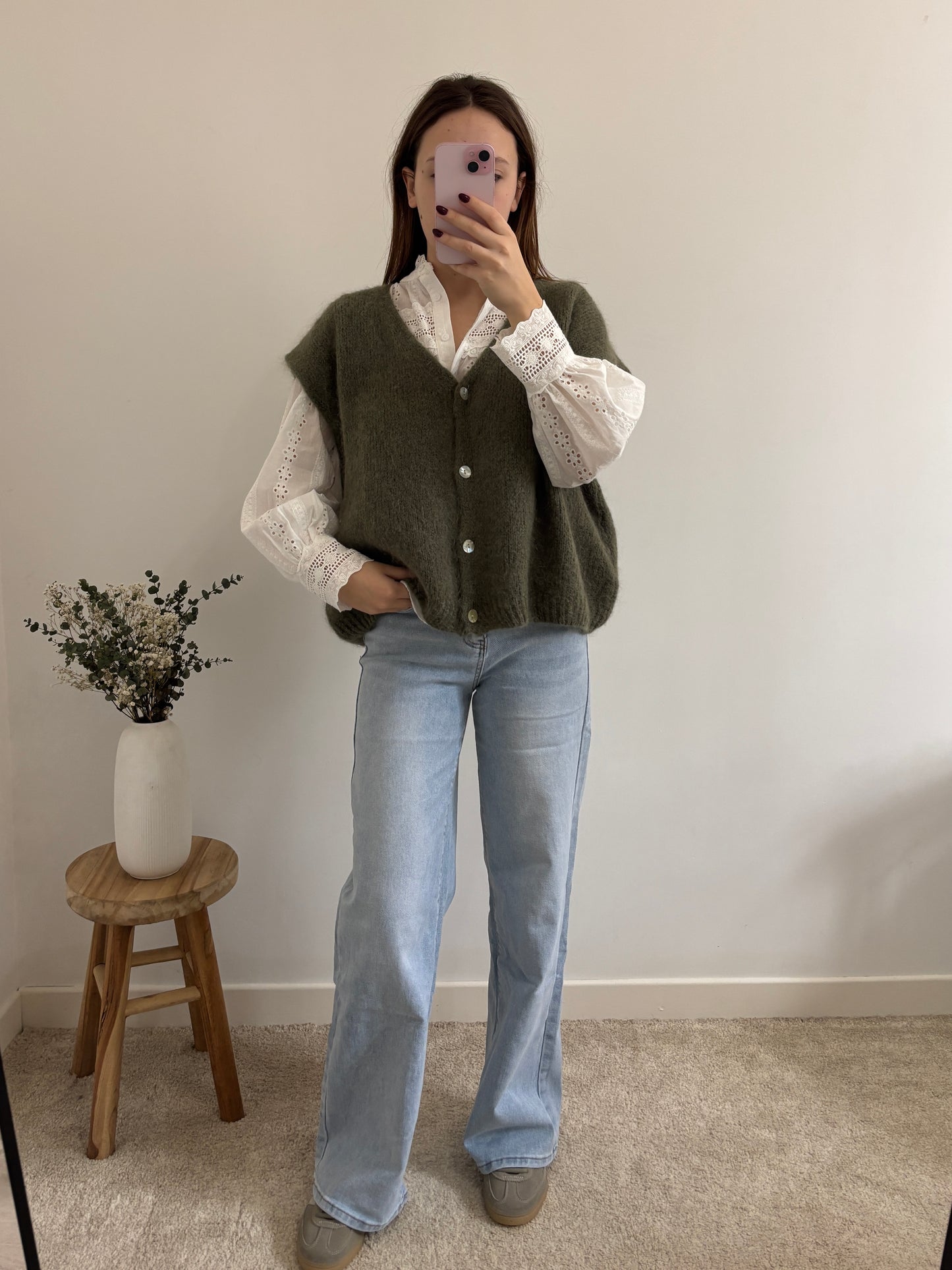 Amanda khaki vest