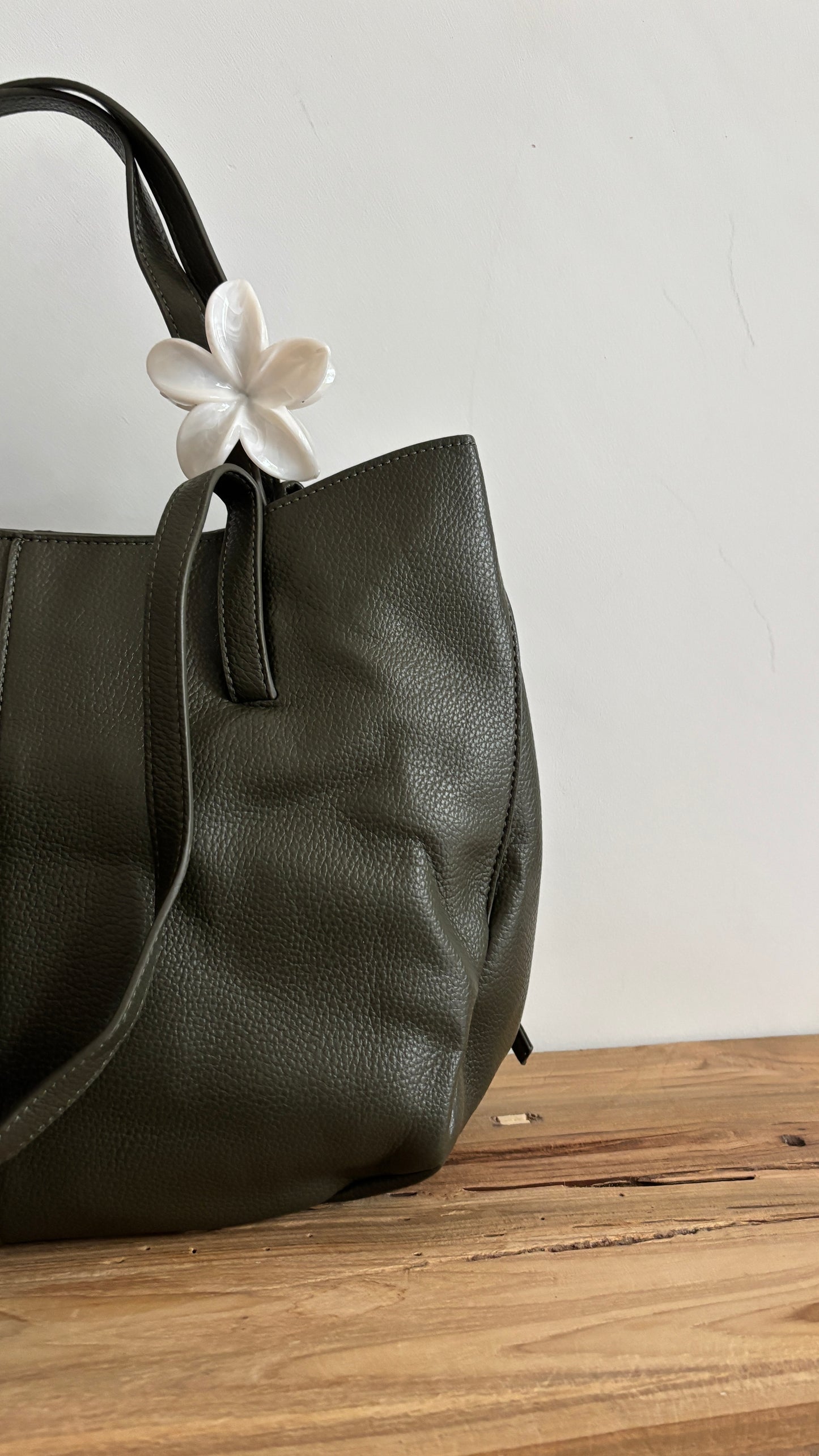Sac Aline kaki - grainé brillant