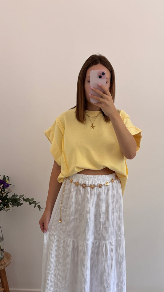 T-shirt Jeanne jaune