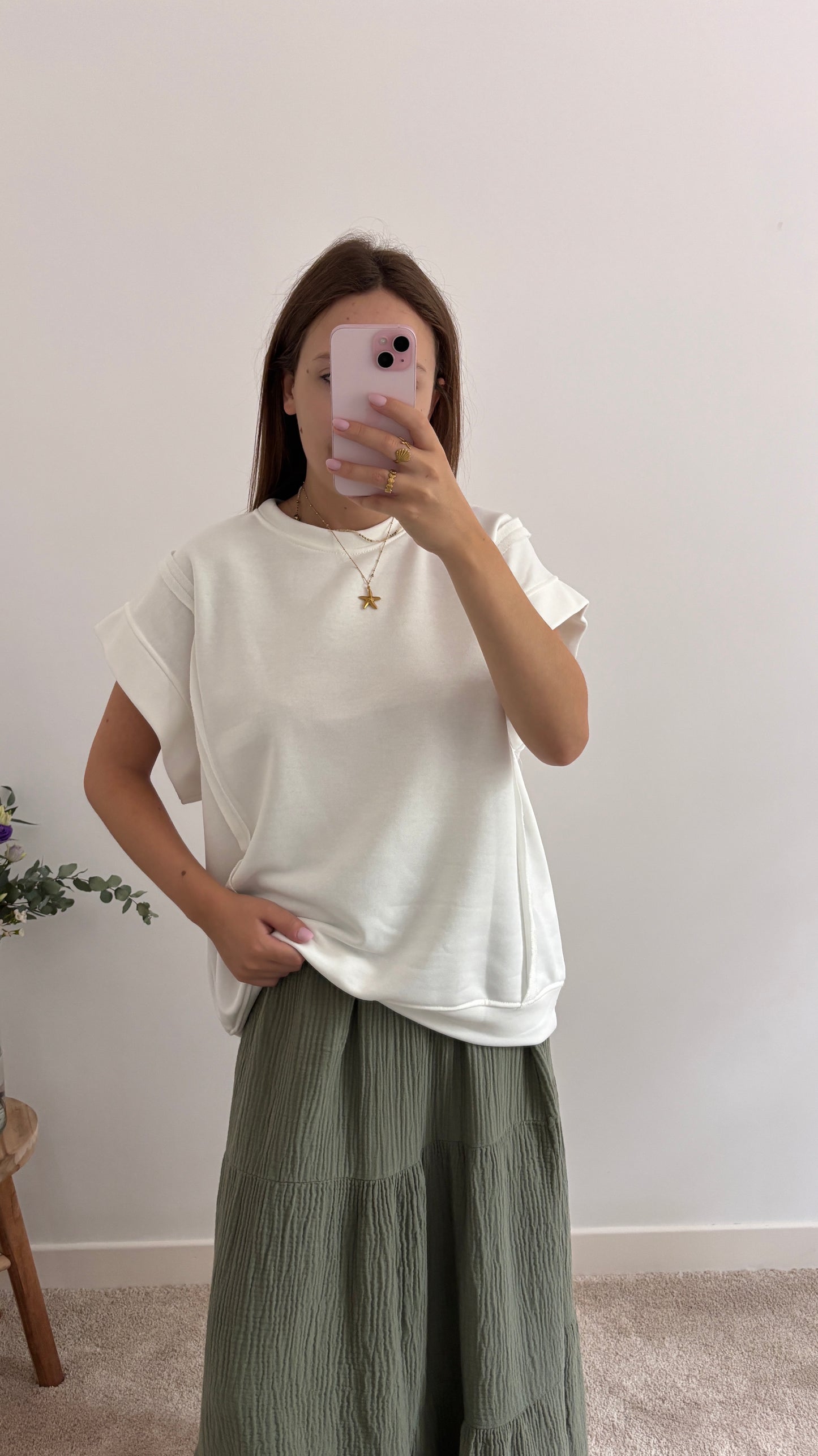T-shirt Jeanne blanc