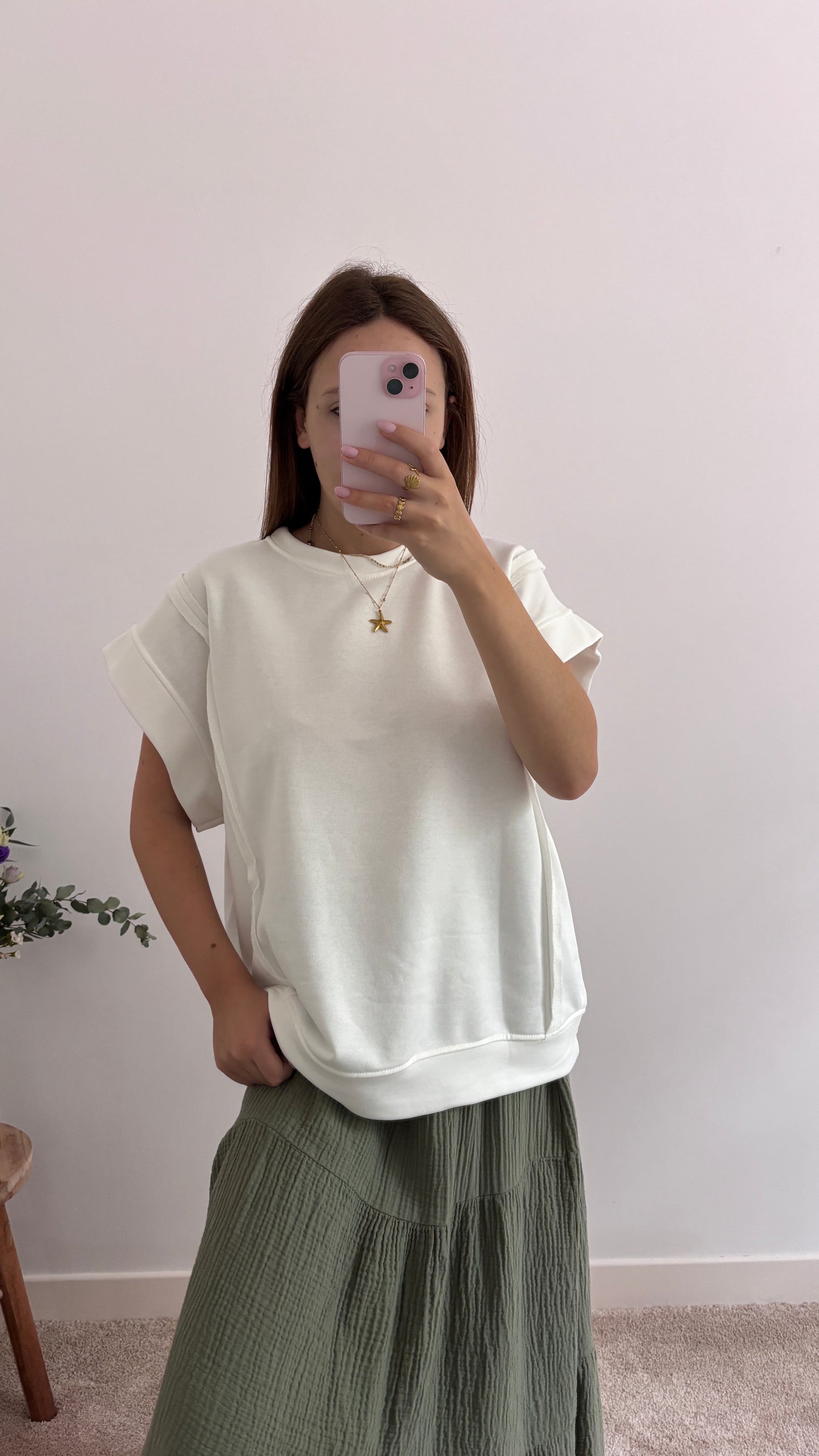 T-shirt Jeanne blanc