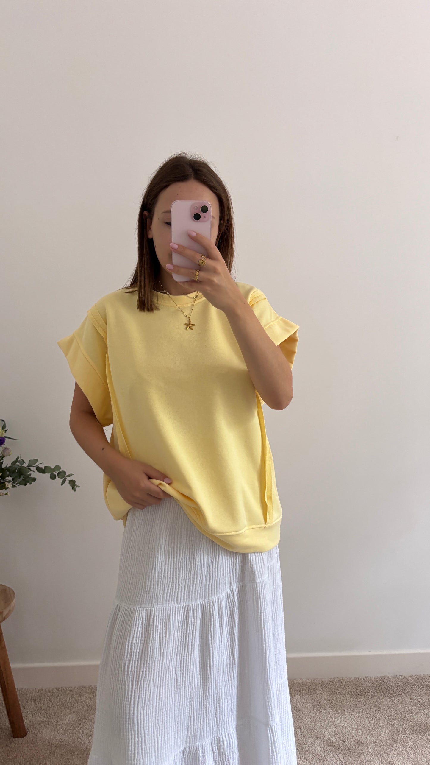 T-shirt Jeanne jaune
