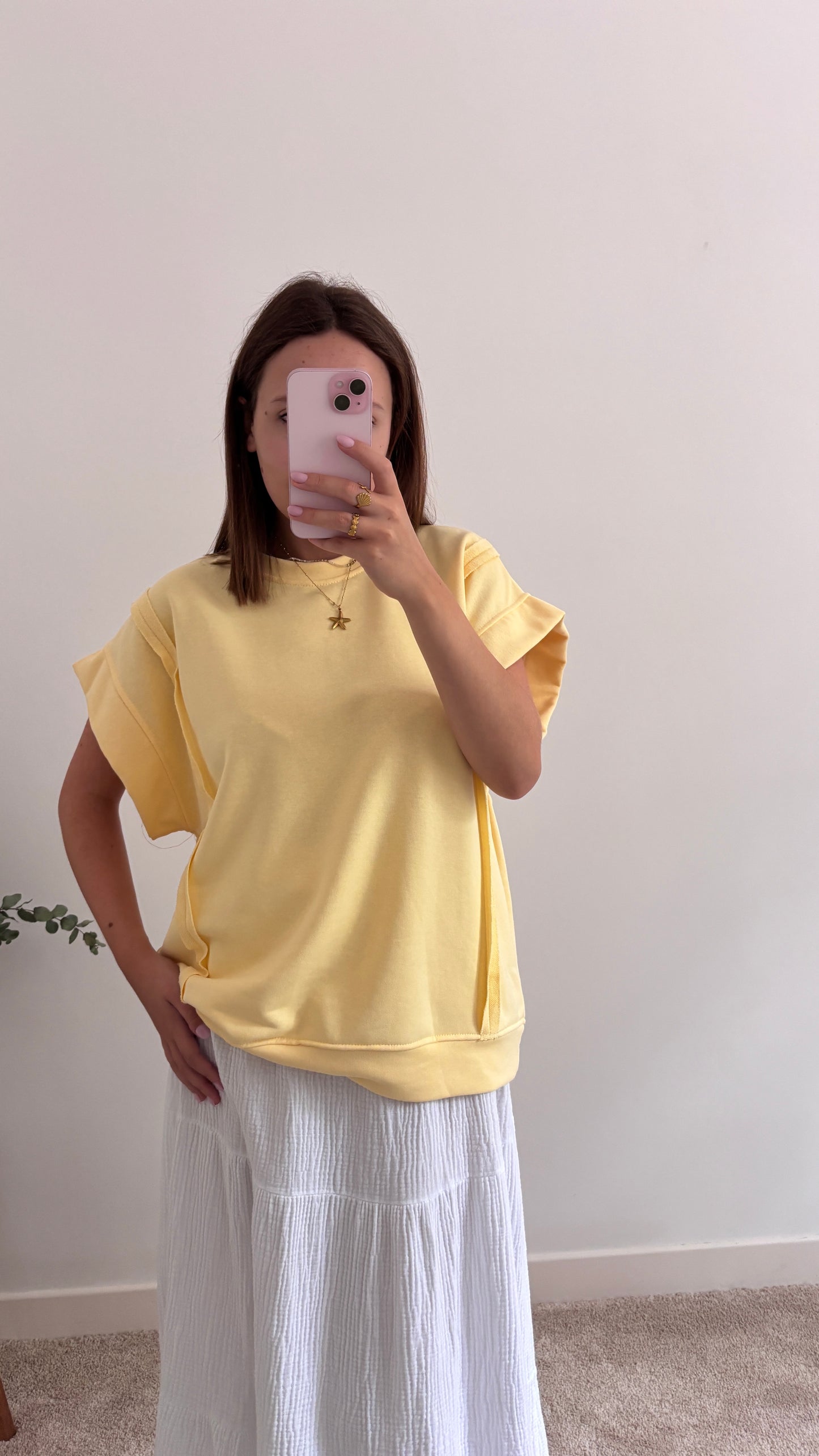 T-shirt Jeanne jaune