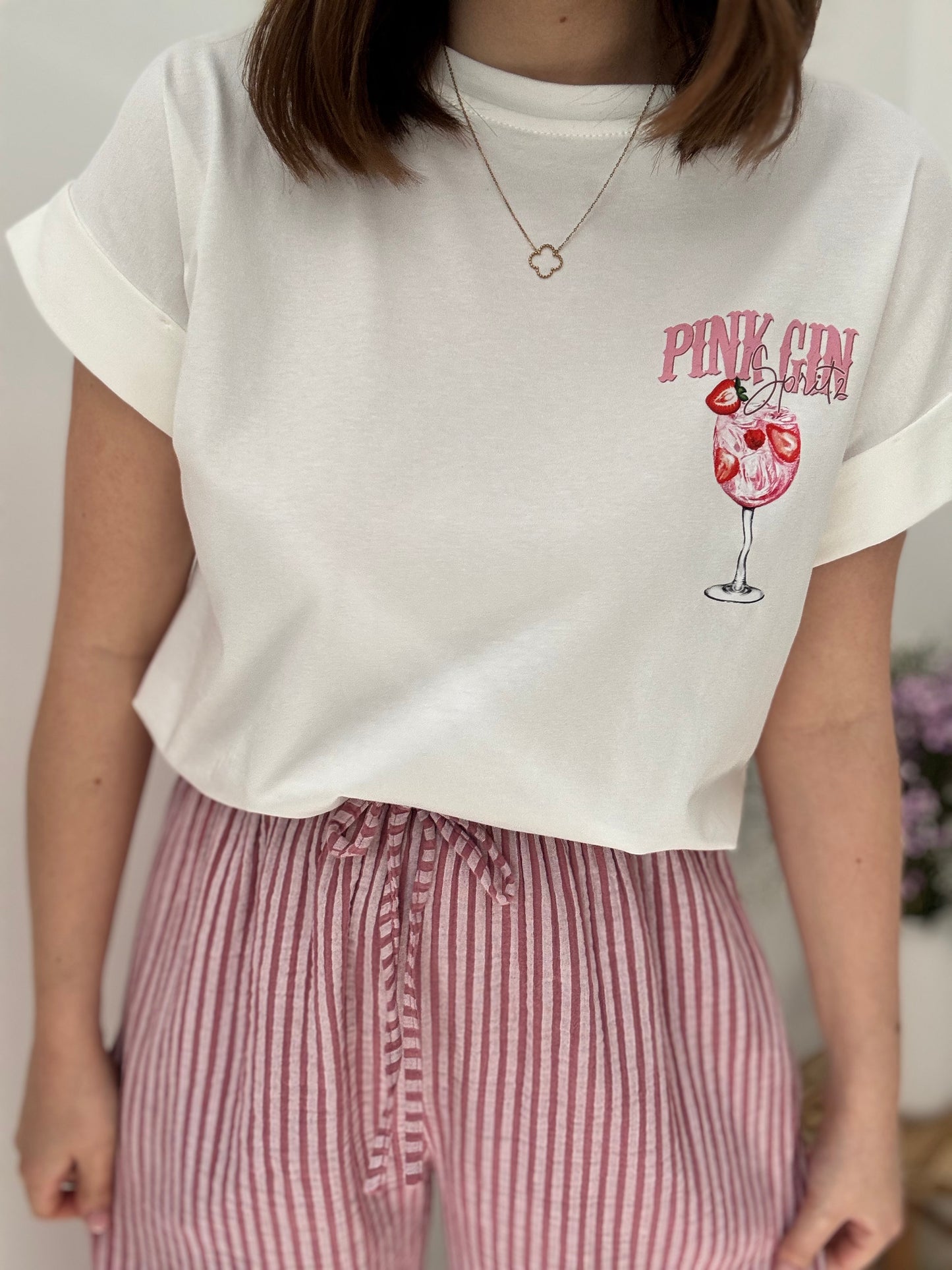 T-shirt Marie blanc