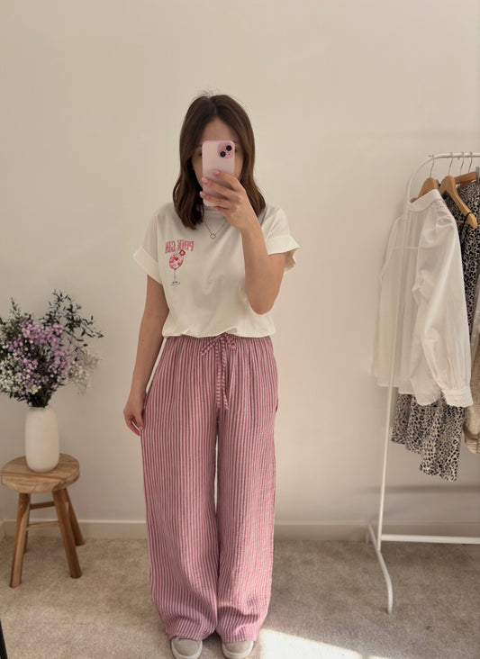 Pantalon Morgane rose