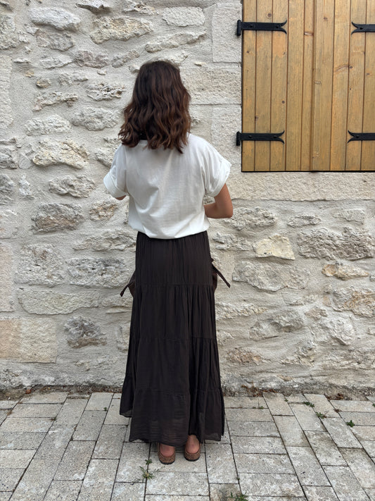 Jupe Angèle marron