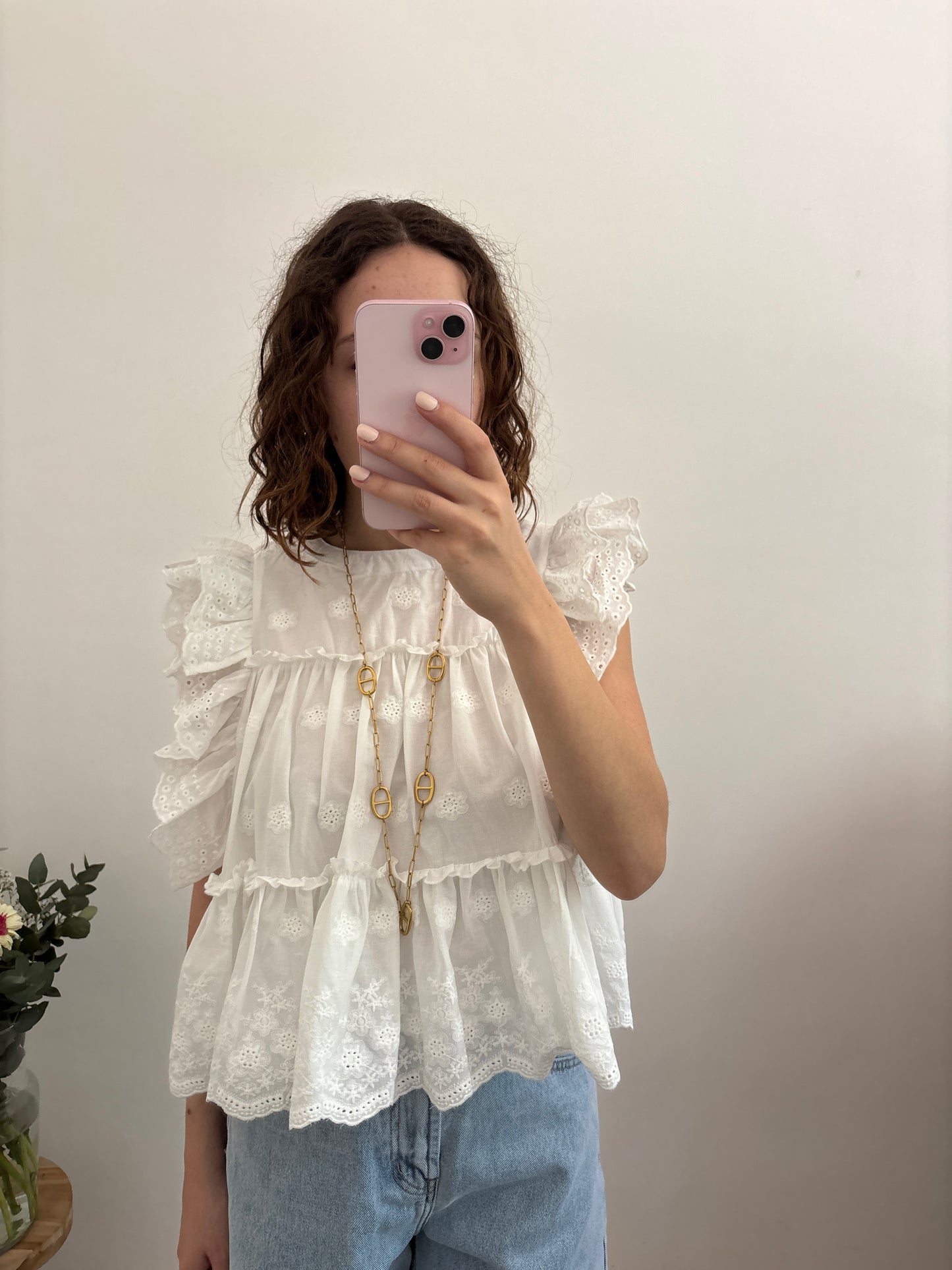 Top Julie blanc