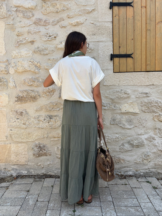 Khaki Angèle skirt