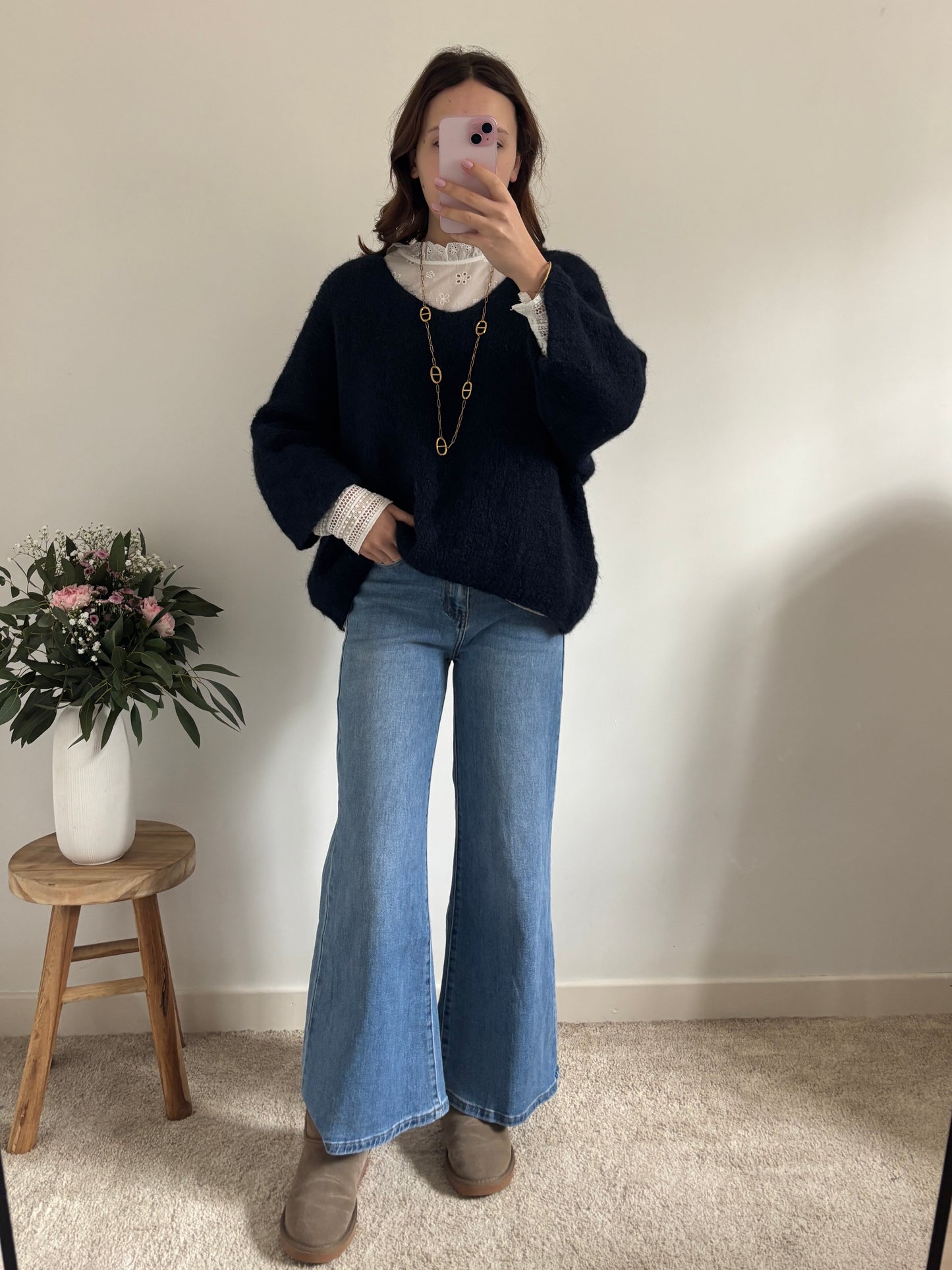 Emeline marineblauwe trui