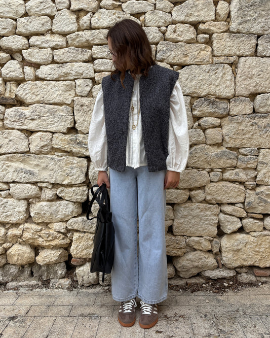Gilet sans manches gris