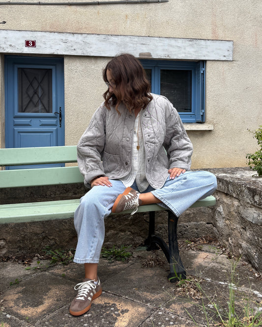 Veste matelassée grise