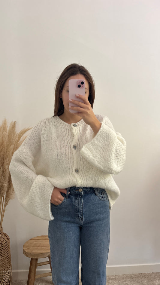 Gilet Olivia écru