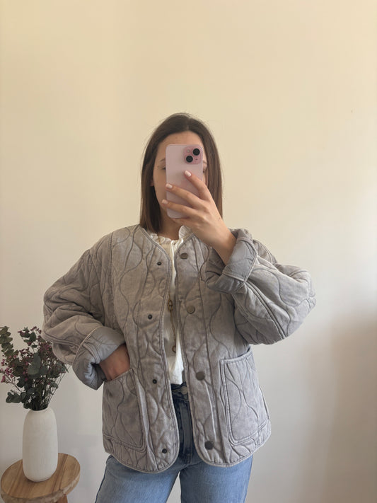 Veste matelassée grise