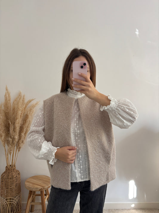 Gilet Célia beige