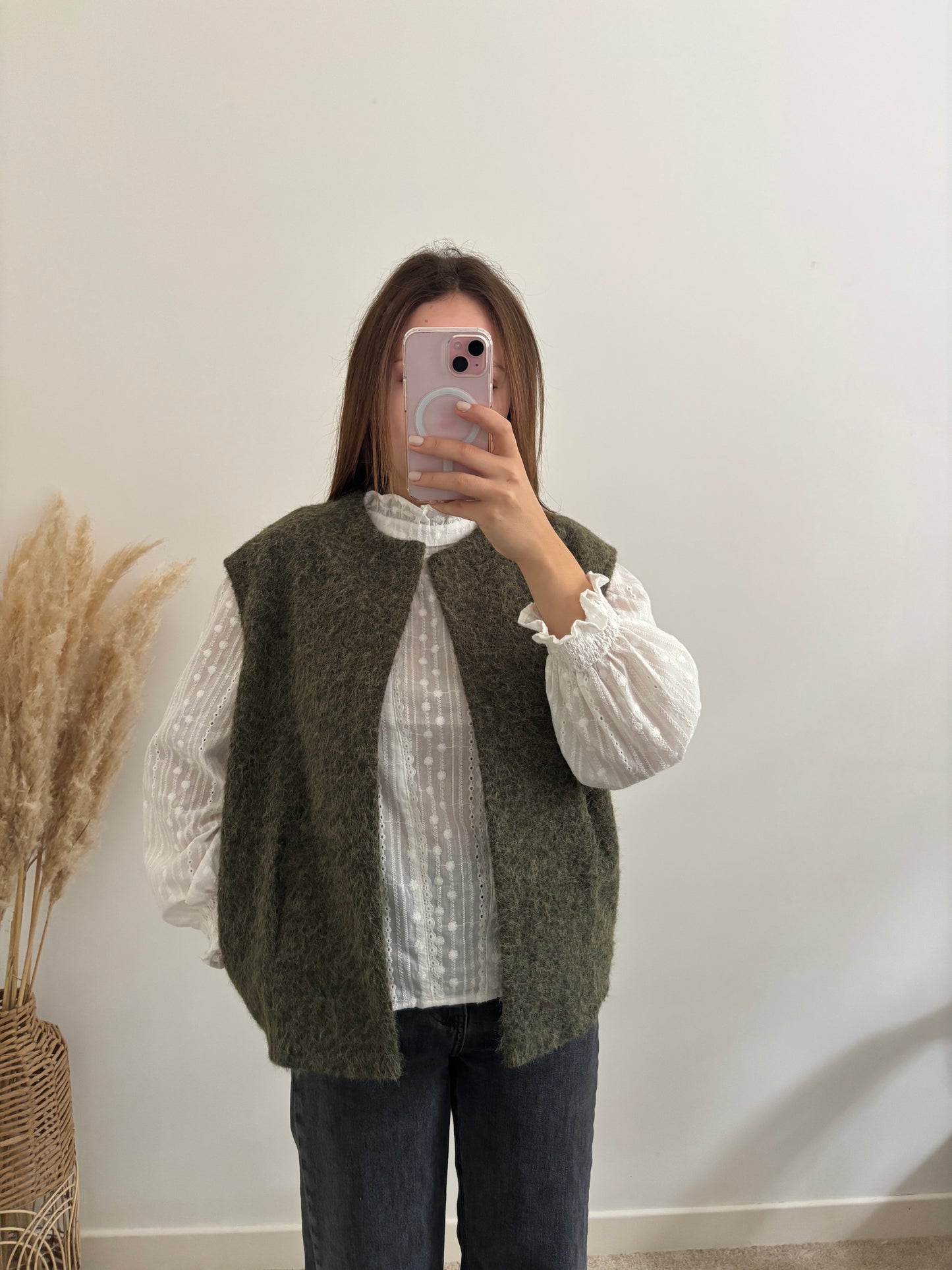Gilet Célia kaki