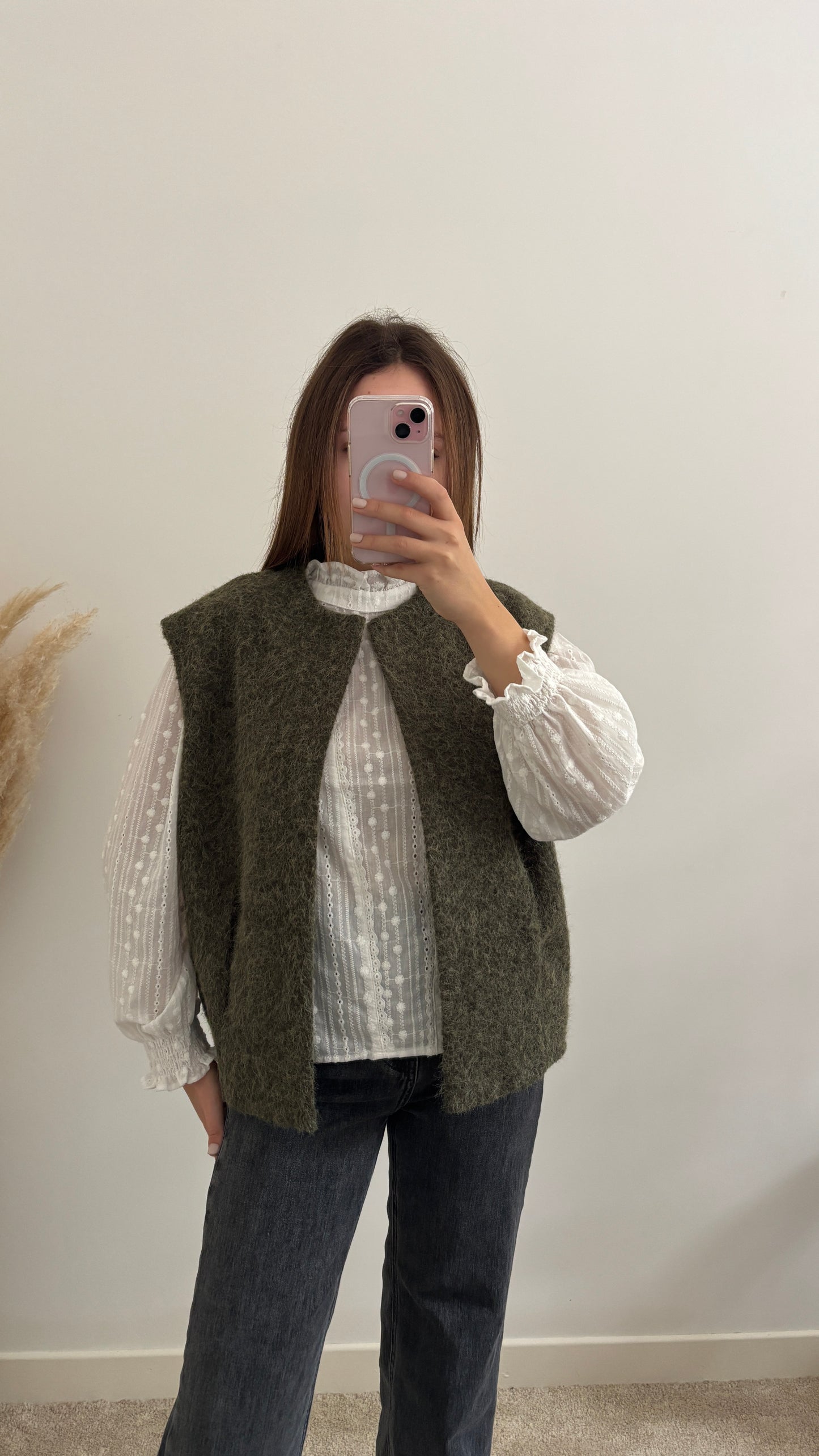 Gilet Célia kaki