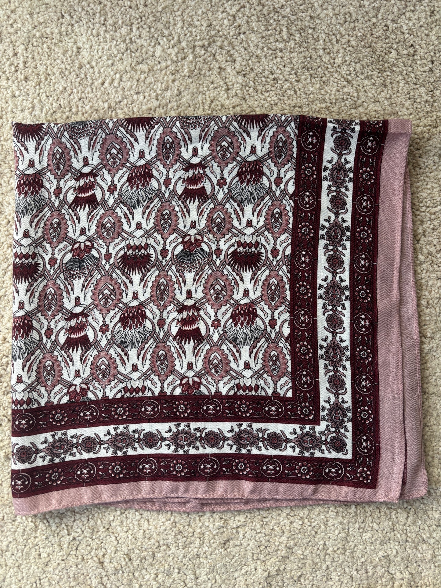 Burgundy scarf