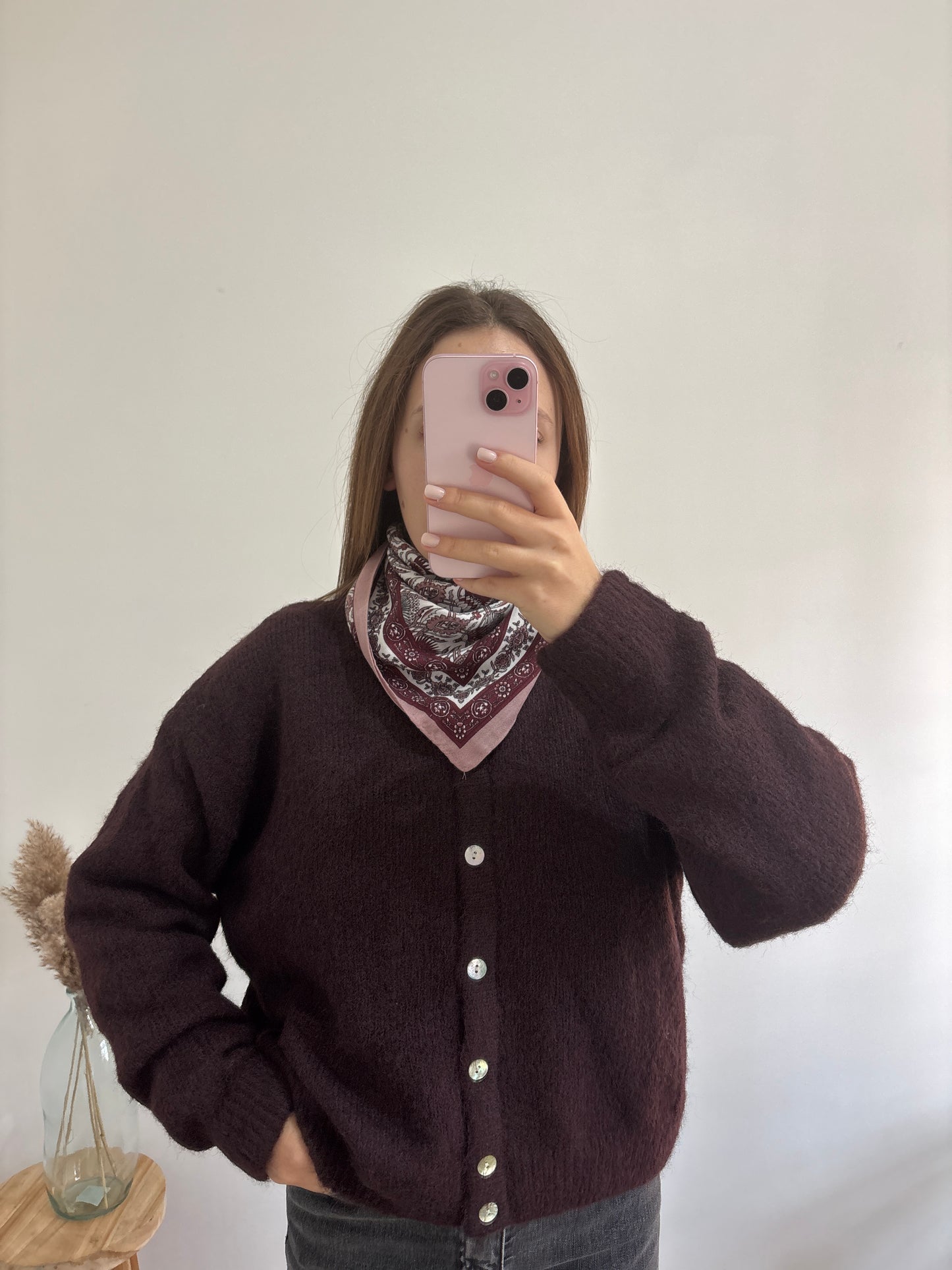 Léa plum cardigan