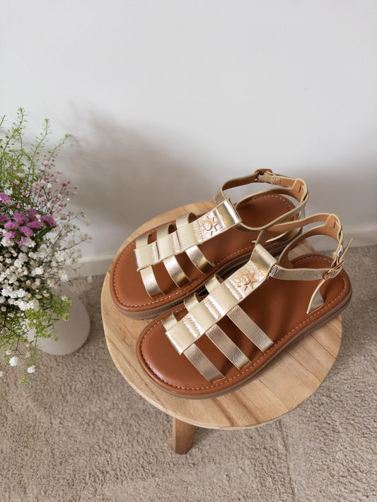 Gold sun sandals