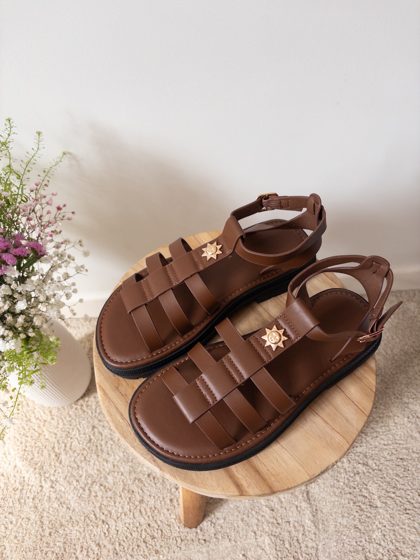 Sandales soleil marrons