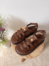 Sandales soleil marrons