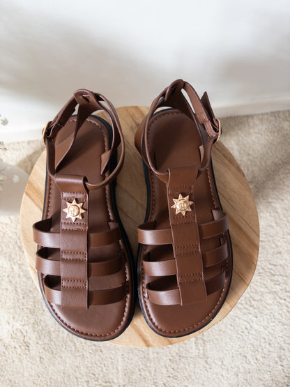 Sandales soleil marrons