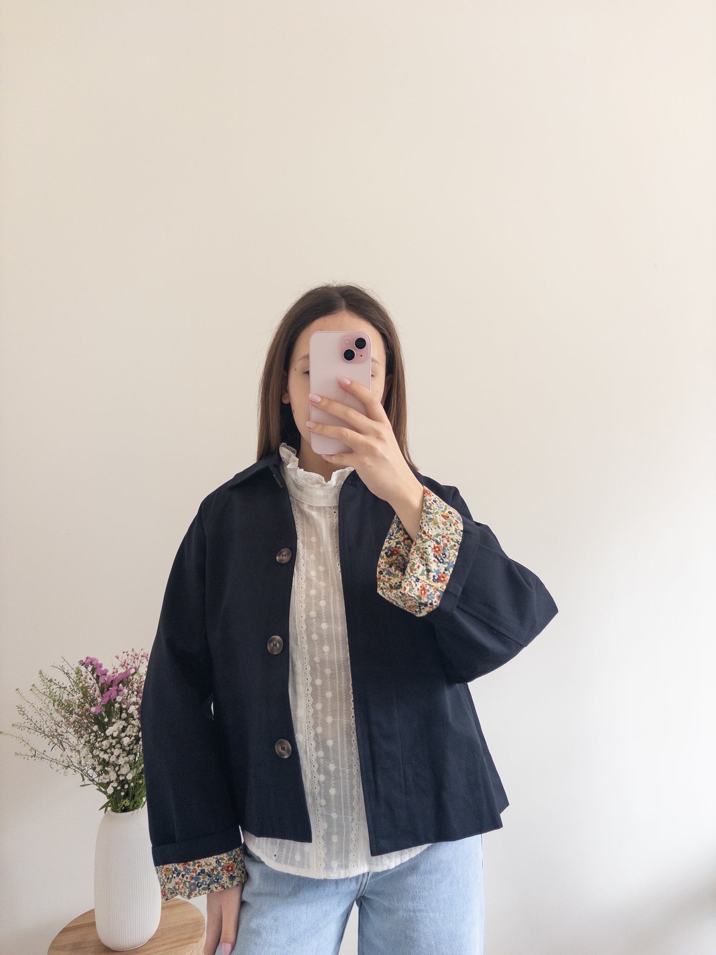 Margaux navyblue trench coat
