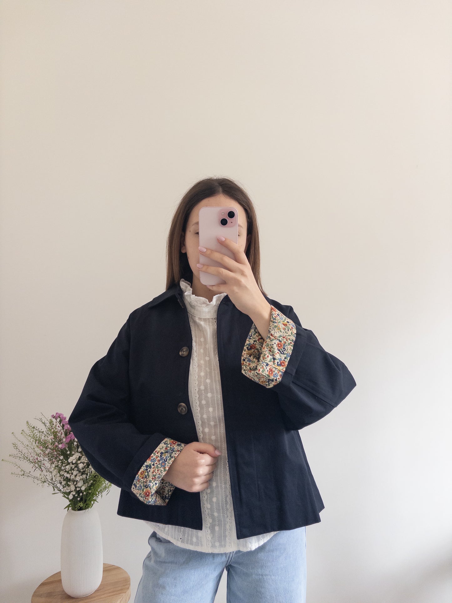 Margaux navyblue trench coat