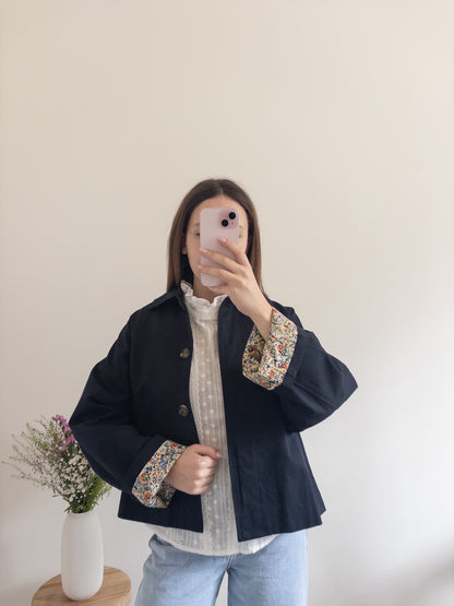 Margaux navyblue trench coat