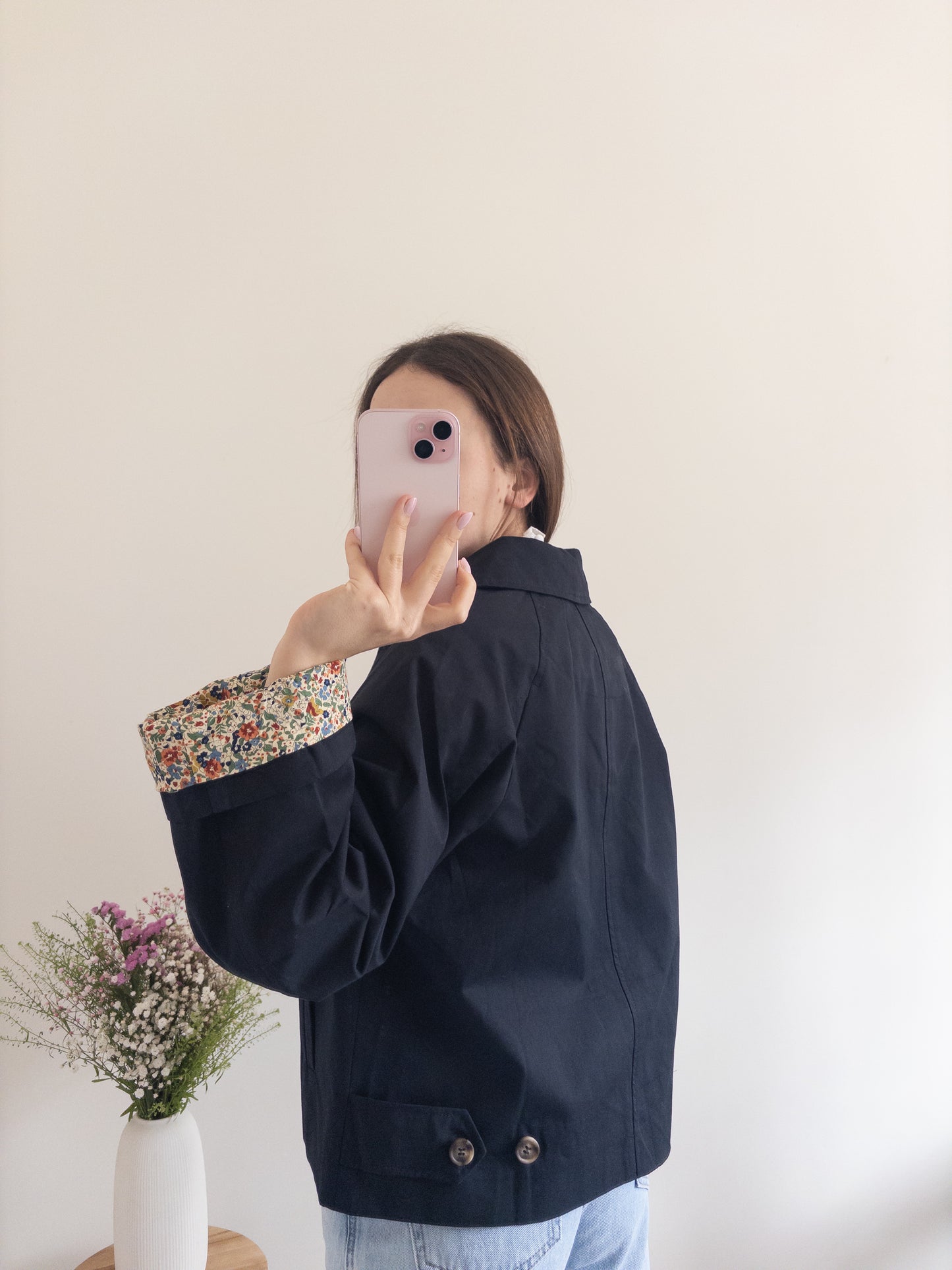 Margaux navyblue trench coat