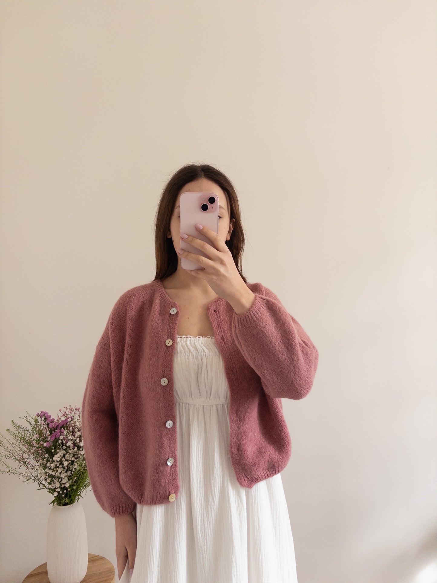 Zoé khaki cardigan