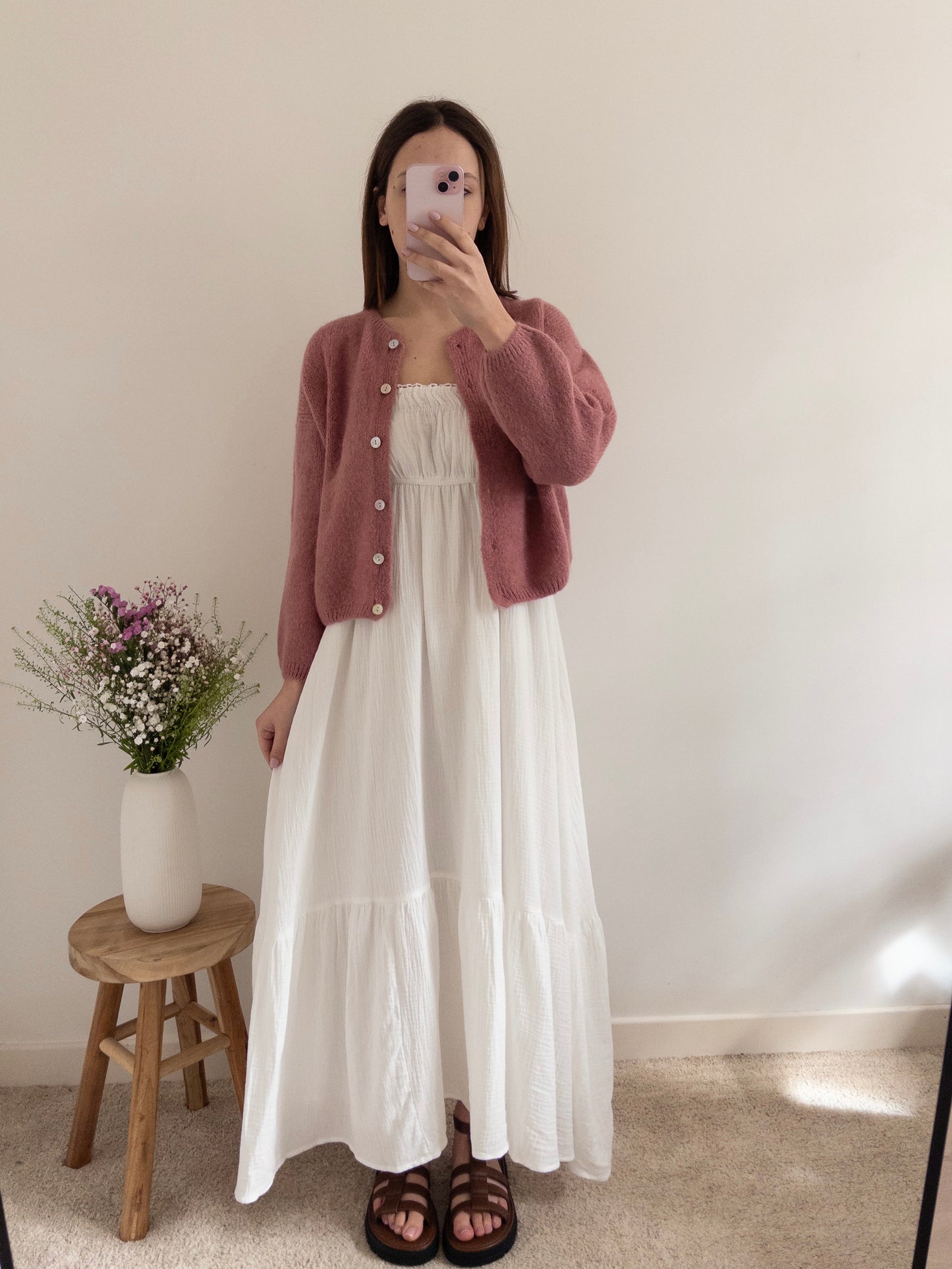 Zoé khaki cardigan