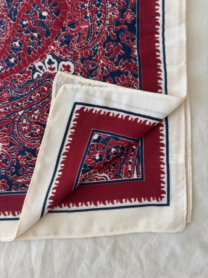 Beige/oranje sjaal