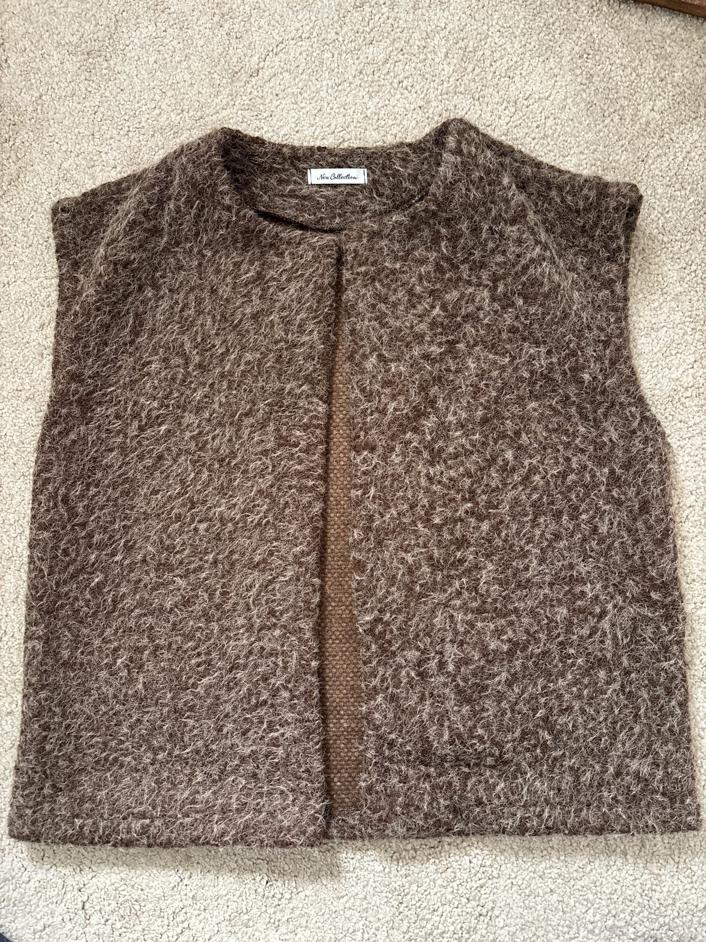 brown sleeveless vest