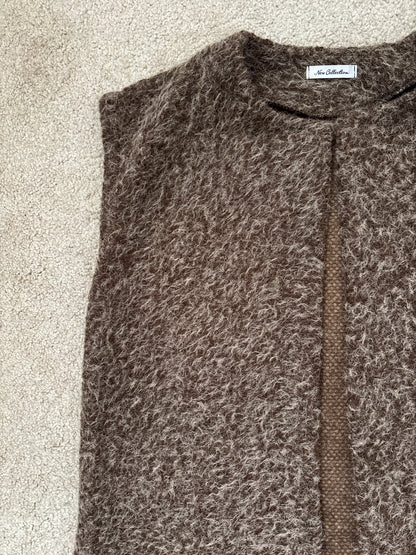 brown sleeveless vest