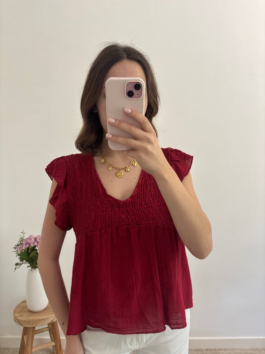 Top Romy bordeaux