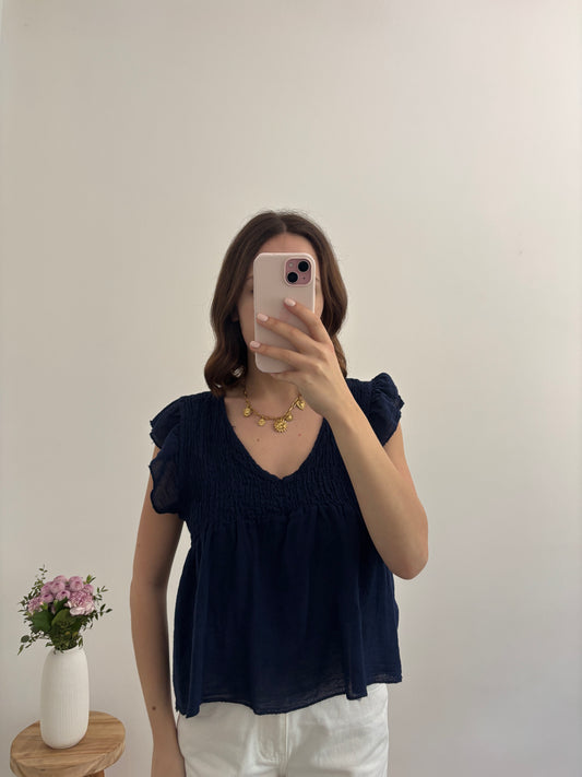 Top Romy bleu marine