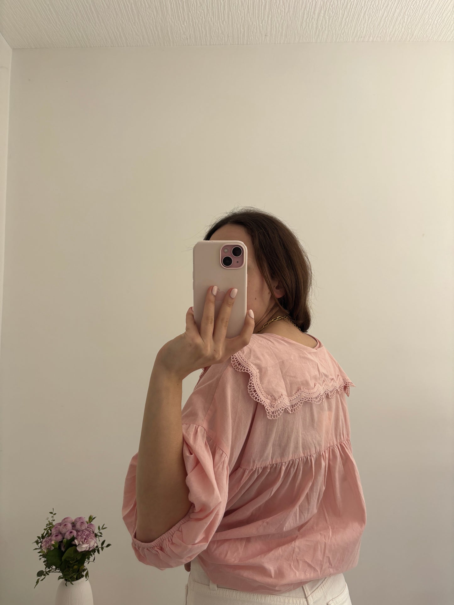Roze blouse Anouk
