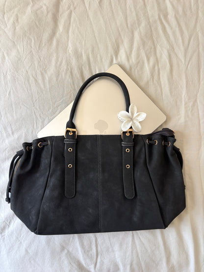 Nelia Grey Suede Bag