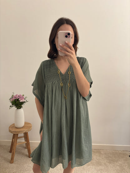 Khaki Feline dress