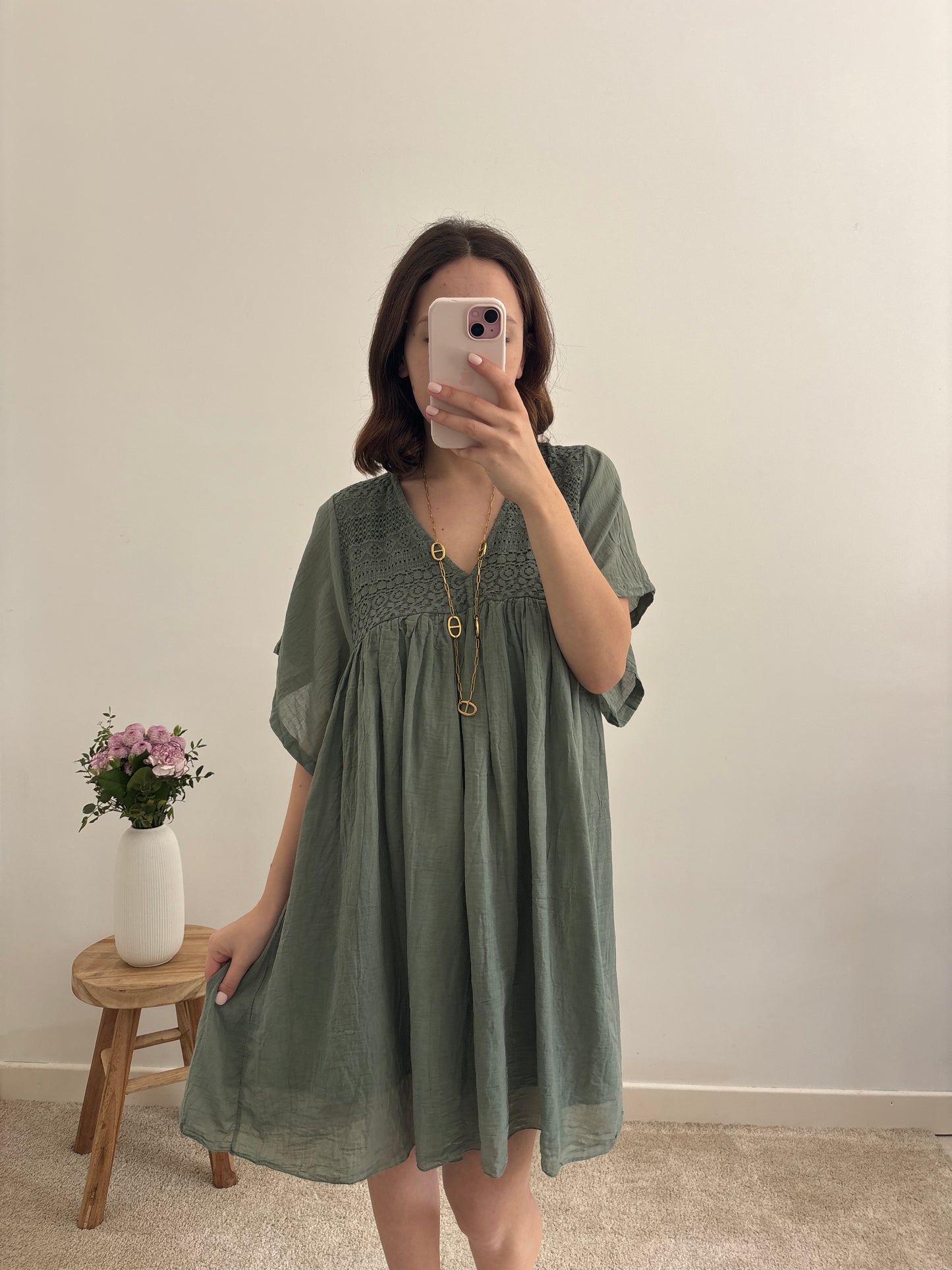 Khaki Feline dress