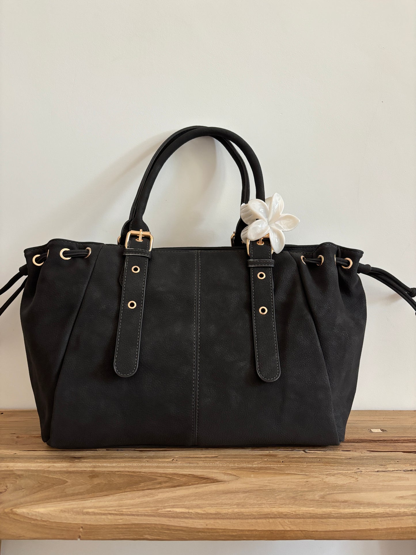 Nelia Grey Suede Bag
