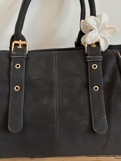 Nelia Grey Suede Bag