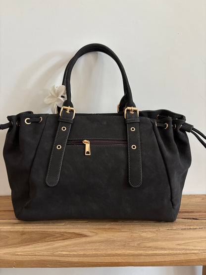 Nelia Grey Suede Bag