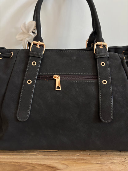 Nelia Grey Suede Bag